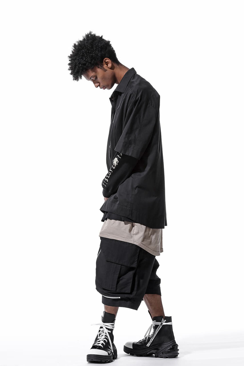 画像をギャラリービューアに読み込む, A.F ARTEFACT RADICAL-ZIP MILITARY SARROUEL SHORTS (BLACK)