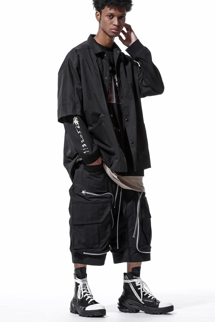 画像をギャラリービューアに読み込む, A.F ARTEFACT RADICAL-ZIP MILITARY SARROUEL SHORTS (BLACK)