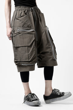 画像をギャラリービューアに読み込む, A.F ARTEFACT RADICAL-ZIP MILITARY SARROUEL SHORTS (KHAKI)