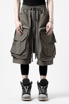 画像をギャラリービューアに読み込む, A.F ARTEFACT RADICAL-ZIP MILITARY SARROUEL SHORTS (KHAKI)