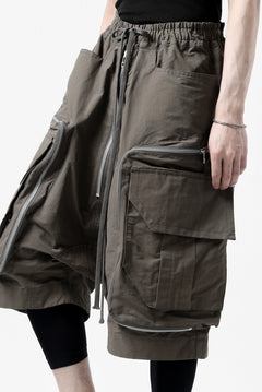 画像をギャラリービューアに読み込む, A.F ARTEFACT RADICAL-ZIP MILITARY SARROUEL SHORTS (KHAKI)