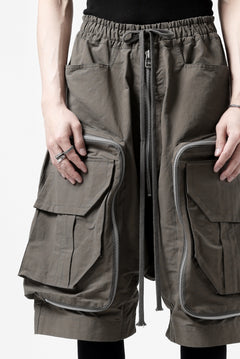 画像をギャラリービューアに読み込む, A.F ARTEFACT RADICAL-ZIP MILITARY SARROUEL SHORTS (KHAKI)