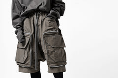 画像をギャラリービューアに読み込む, A.F ARTEFACT RADICAL-ZIP MILITARY SARROUEL SHORTS (KHAKI)