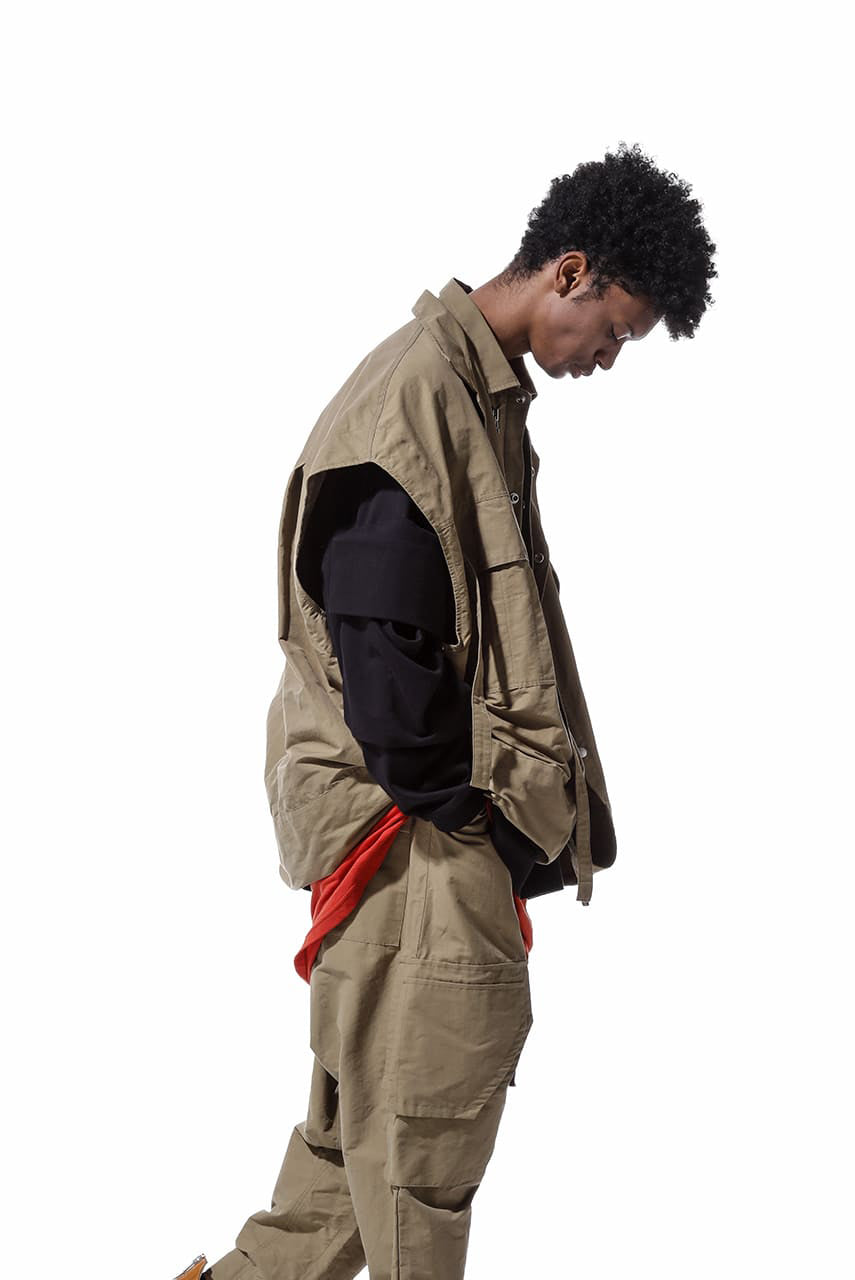 画像をギャラリービューアに読み込む, A.F ARTEFACT DOUBLE-LAYERED WORK VEST (BEIGE)