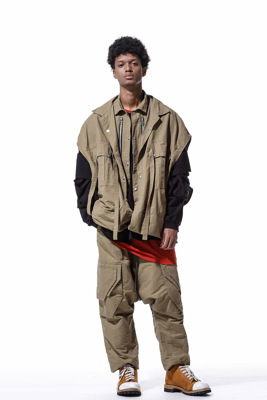 画像をギャラリービューアに読み込む, A.F ARTEFACT DOUBLE-LAYERED WORK VEST (BEIGE)