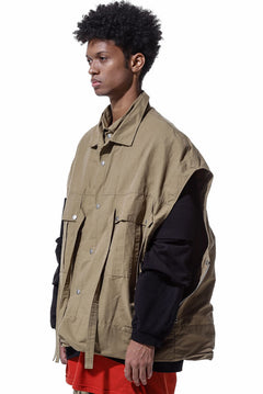 画像をギャラリービューアに読み込む, A.F ARTEFACT DOUBLE-LAYERED WORK VEST (BEIGE)