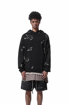 画像をギャラリービューアに読み込む, A.F ARTEFACT PYRA PATTERN PRINT SWEAT HOODIE (BLACK)