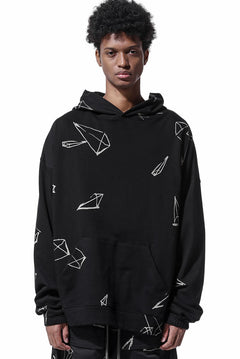 画像をギャラリービューアに読み込む, A.F ARTEFACT PYRA PATTERN PRINT SWEAT HOODIE (BLACK)