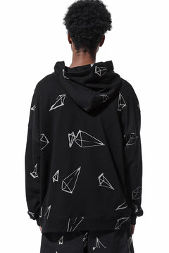 画像をギャラリービューアに読み込む, A.F ARTEFACT PYRA PATTERN PRINT SWEAT HOODIE (BLACK)