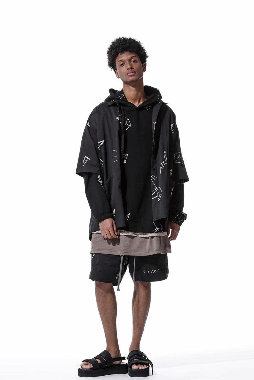 画像をギャラリービューアに読み込む, A.F ARTEFACT PYRA PATTERN PRINT SWEAT HOODIE (BLACK)