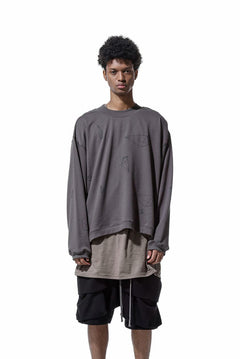 画像をギャラリービューアに読み込む, A.F ARTEFACT PYRA PATTERN PRINT CREW NECK TOPS (GREY)