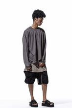 画像をギャラリービューアに読み込む, A.F ARTEFACT PYRA PATTERN PRINT CREW NECK TOPS (GREY)