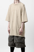 画像をギャラリービューアに読み込む, A.F ARTEFACT PYRA PATTERN PRINT THICK-COLLAR LOOSEY TEE (BEIGE)