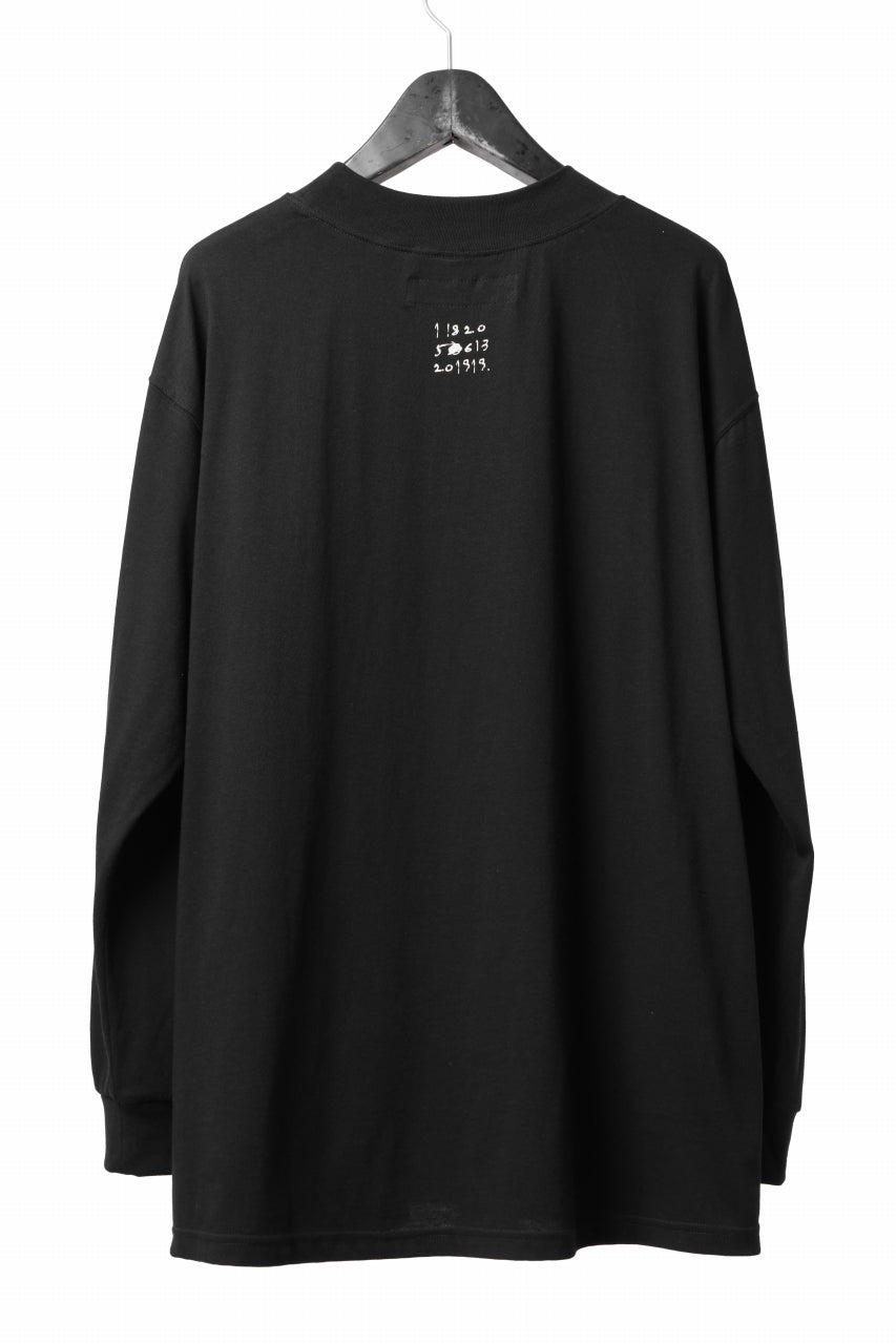 画像をギャラリービューアに読み込む, A.F ARTEFACT THICK-COLLAR BASIC L/S T-SHIRT / TYPE B PRINT (BLACK)