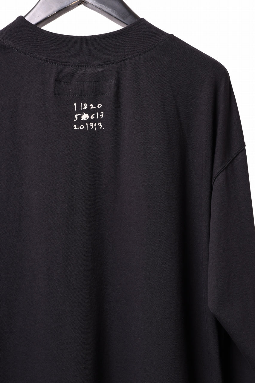 画像をギャラリービューアに読み込む, A.F ARTEFACT THICK-COLLAR BASIC L/S T-SHIRT / TYPE A PRINT (BLACK)