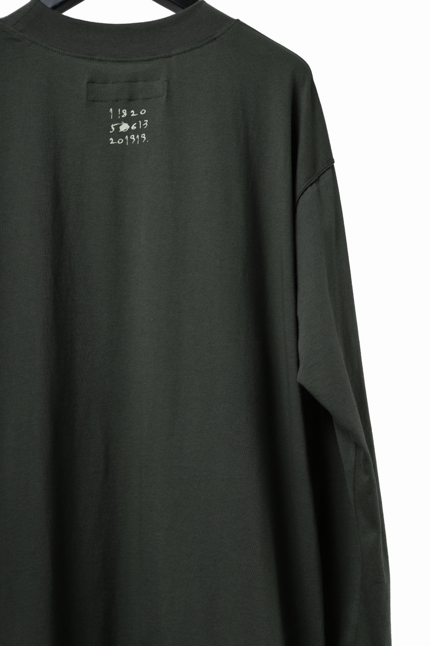 画像をギャラリービューアに読み込む, A.F ARTEFACT THICK-COLLAR BASIC L/S T-SHIRT / TYPE A PRINT (KHAKI)