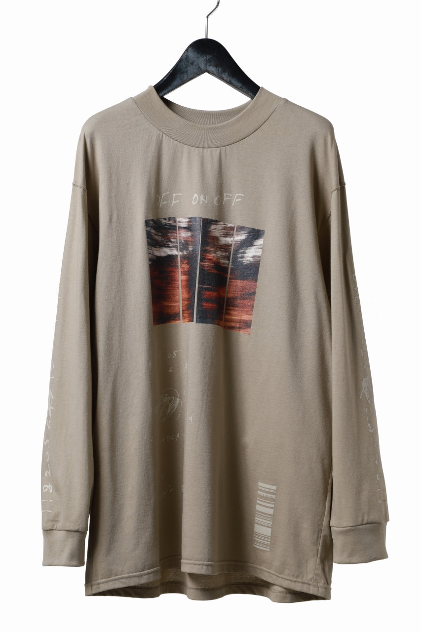 画像をギャラリービューアに読み込む, A.F ARTEFACT THICK-COLLAR BASIC L/S T-SHIRT / TYPE A PRINT (BEIGE)
