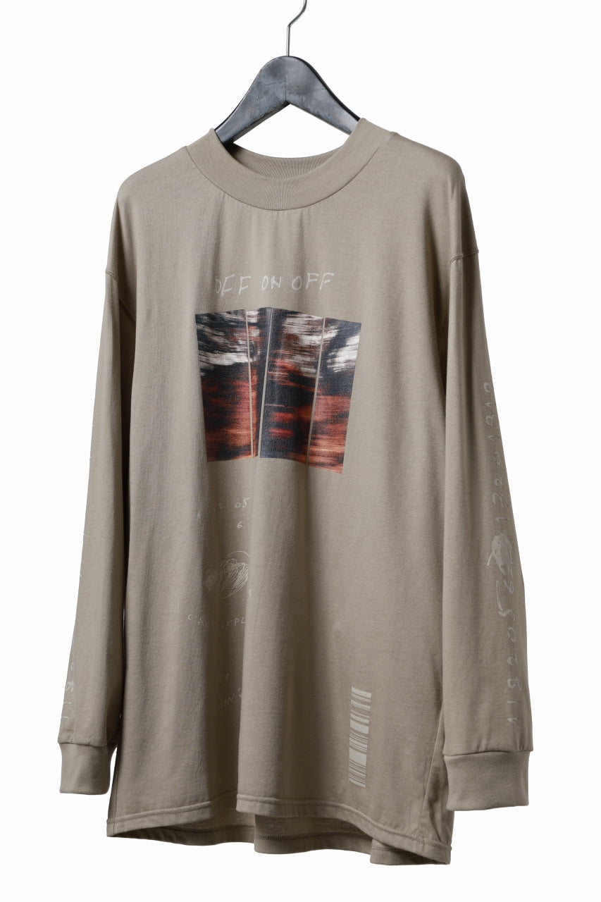 画像をギャラリービューアに読み込む, A.F ARTEFACT THICK-COLLAR BASIC L/S T-SHIRT / TYPE A PRINT (BEIGE)