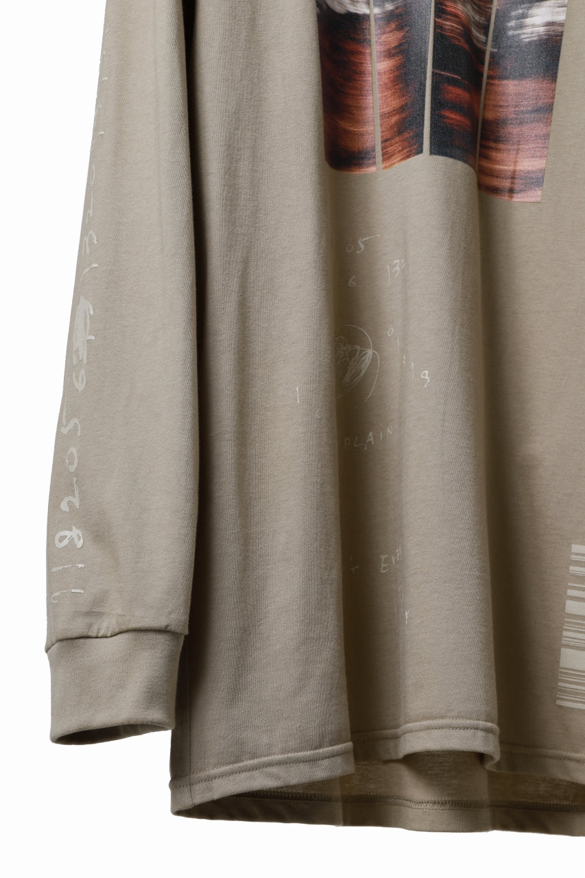 画像をギャラリービューアに読み込む, A.F ARTEFACT THICK-COLLAR BASIC L/S T-SHIRT / TYPE A PRINT (BEIGE)