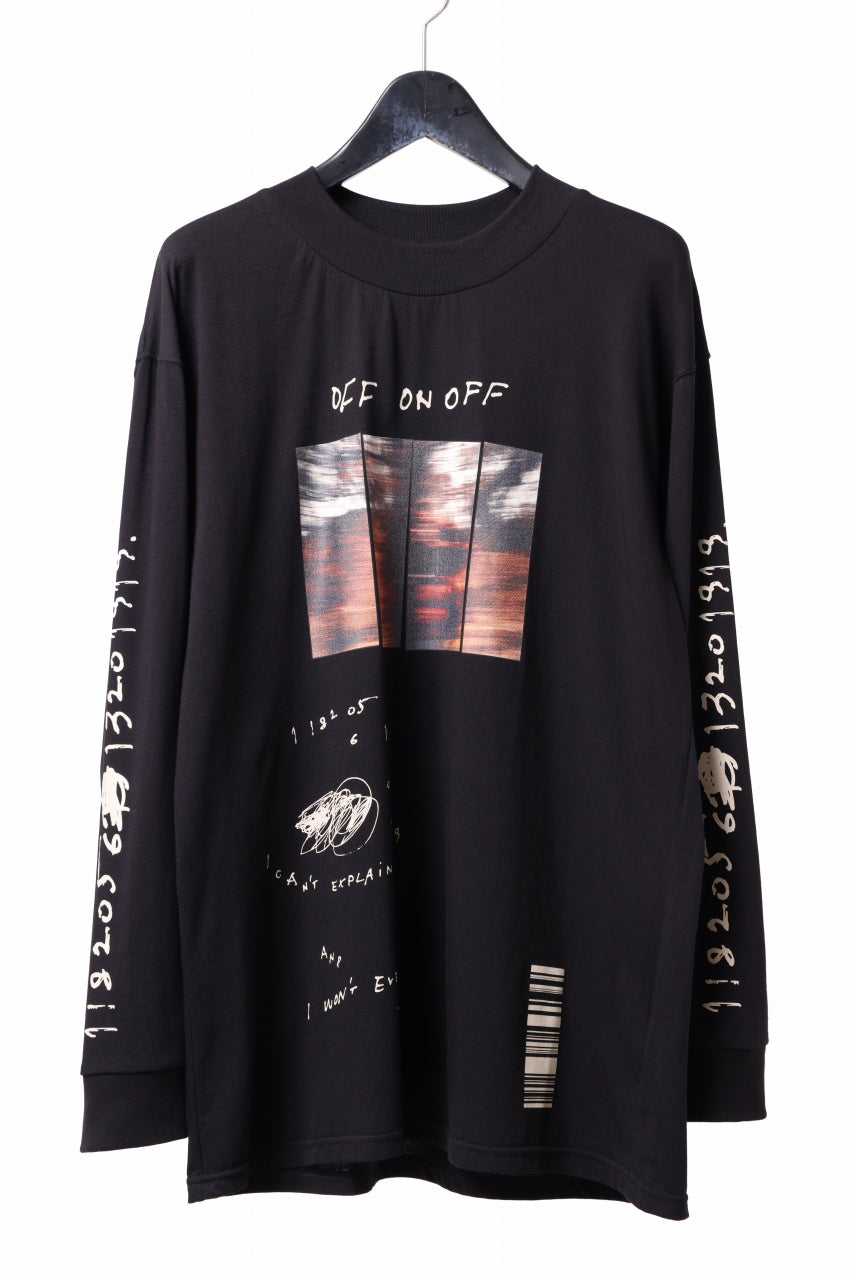 画像をギャラリービューアに読み込む, A.F ARTEFACT THICK-COLLAR BASIC L/S T-SHIRT / TYPE A PRINT (BLACK)