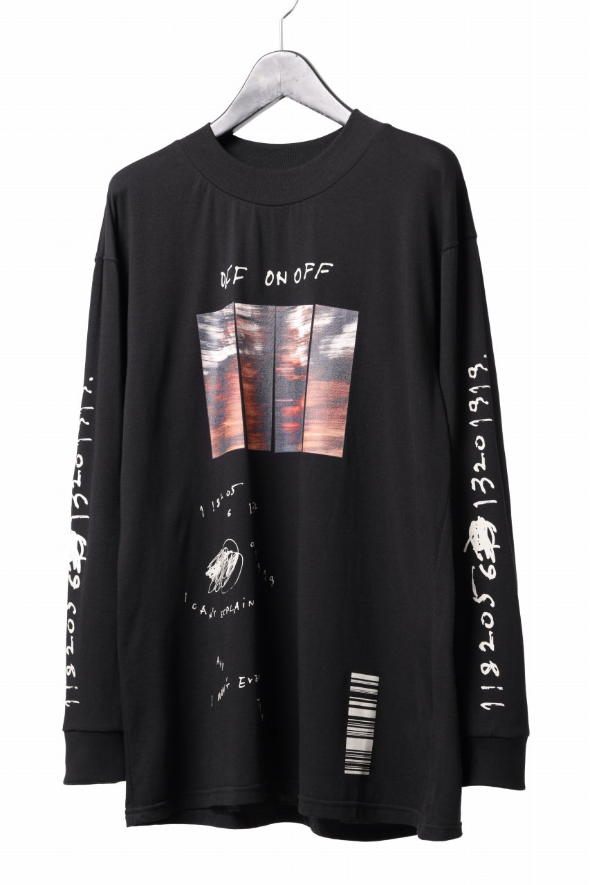 画像をギャラリービューアに読み込む, A.F ARTEFACT THICK-COLLAR BASIC L/S T-SHIRT / TYPE A PRINT (BLACK)
