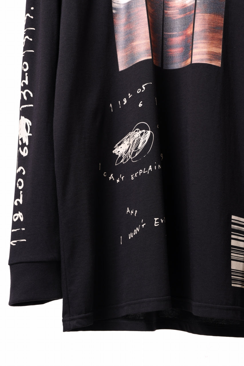 画像をギャラリービューアに読み込む, A.F ARTEFACT THICK-COLLAR BASIC L/S T-SHIRT / TYPE A PRINT (BLACK)
