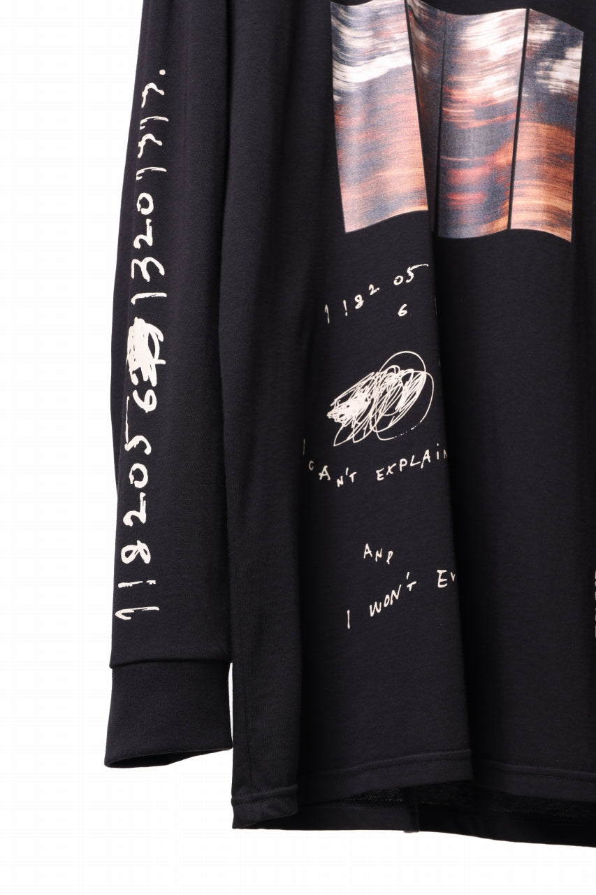 画像をギャラリービューアに読み込む, A.F ARTEFACT THICK-COLLAR BASIC L/S T-SHIRT / TYPE A PRINT (BLACK)