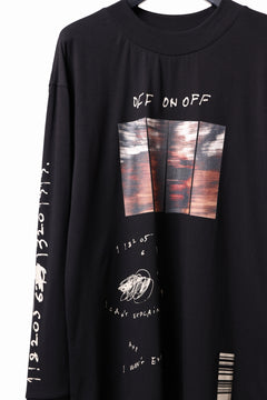 画像をギャラリービューアに読み込む, A.F ARTEFACT THICK-COLLAR BASIC L/S T-SHIRT / TYPE A PRINT (BLACK)