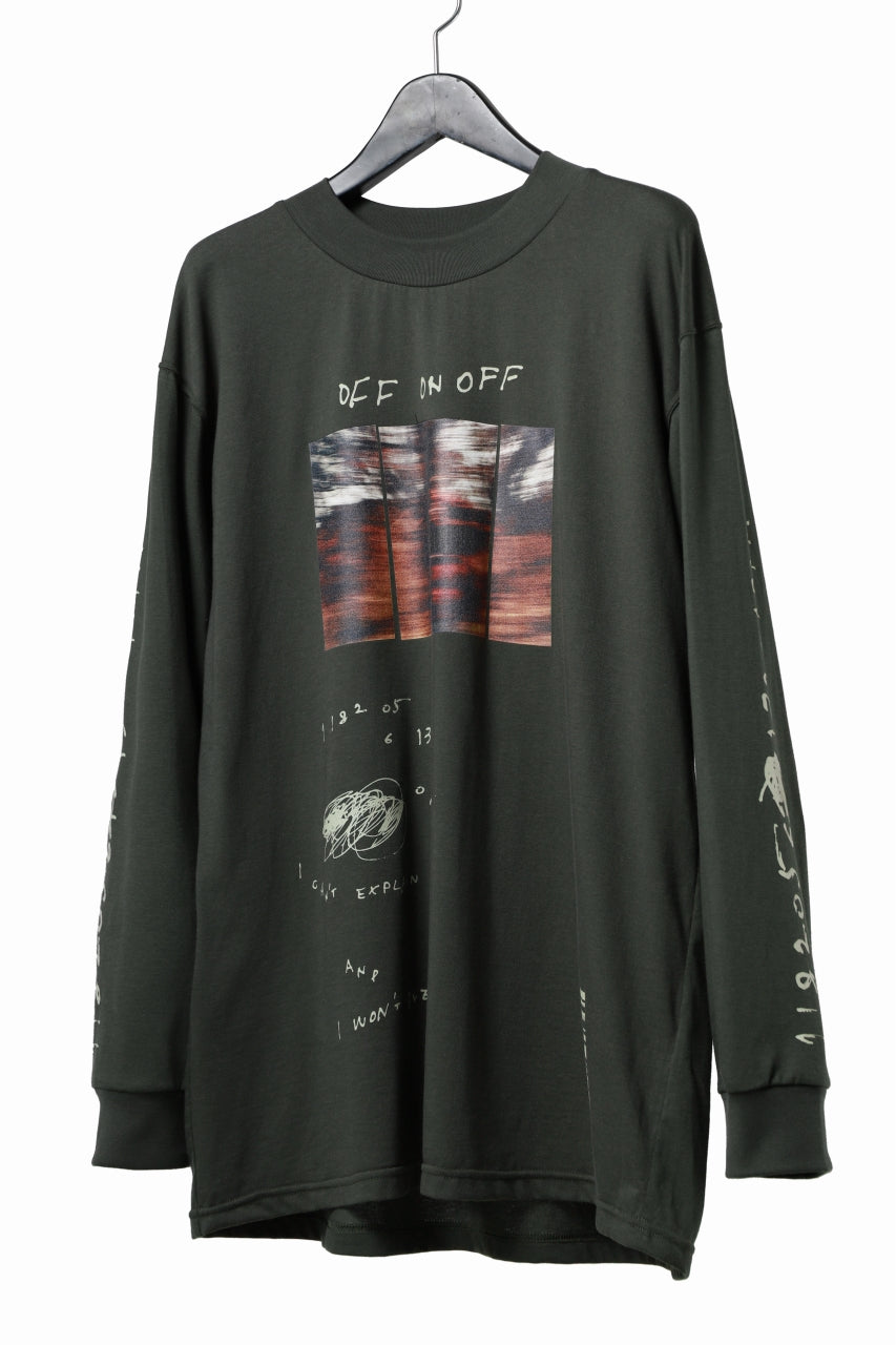 画像をギャラリービューアに読み込む, A.F ARTEFACT THICK-COLLAR BASIC L/S T-SHIRT / TYPE A PRINT (KHAKI)