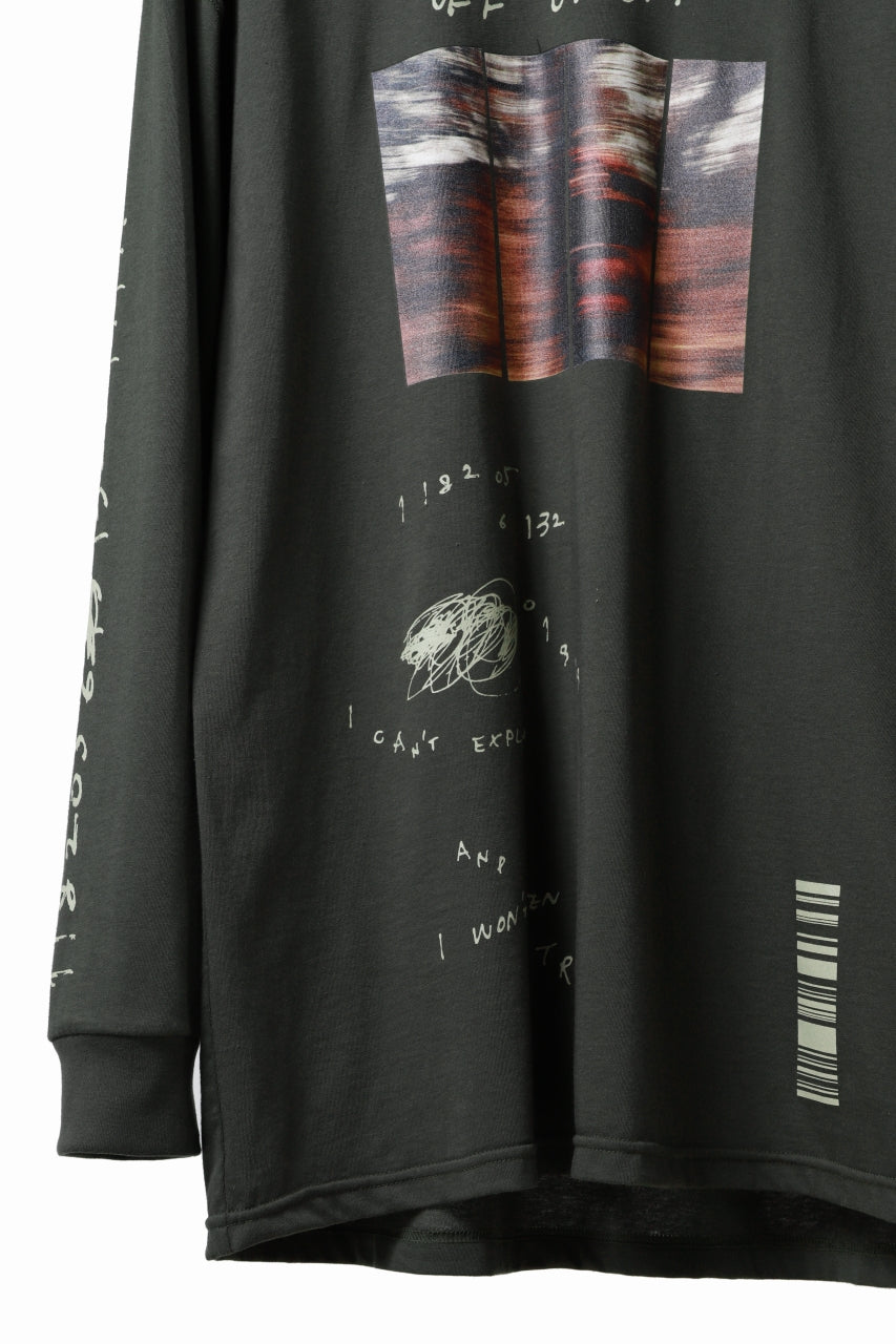 画像をギャラリービューアに読み込む, A.F ARTEFACT THICK-COLLAR BASIC L/S T-SHIRT / TYPE A PRINT (KHAKI)