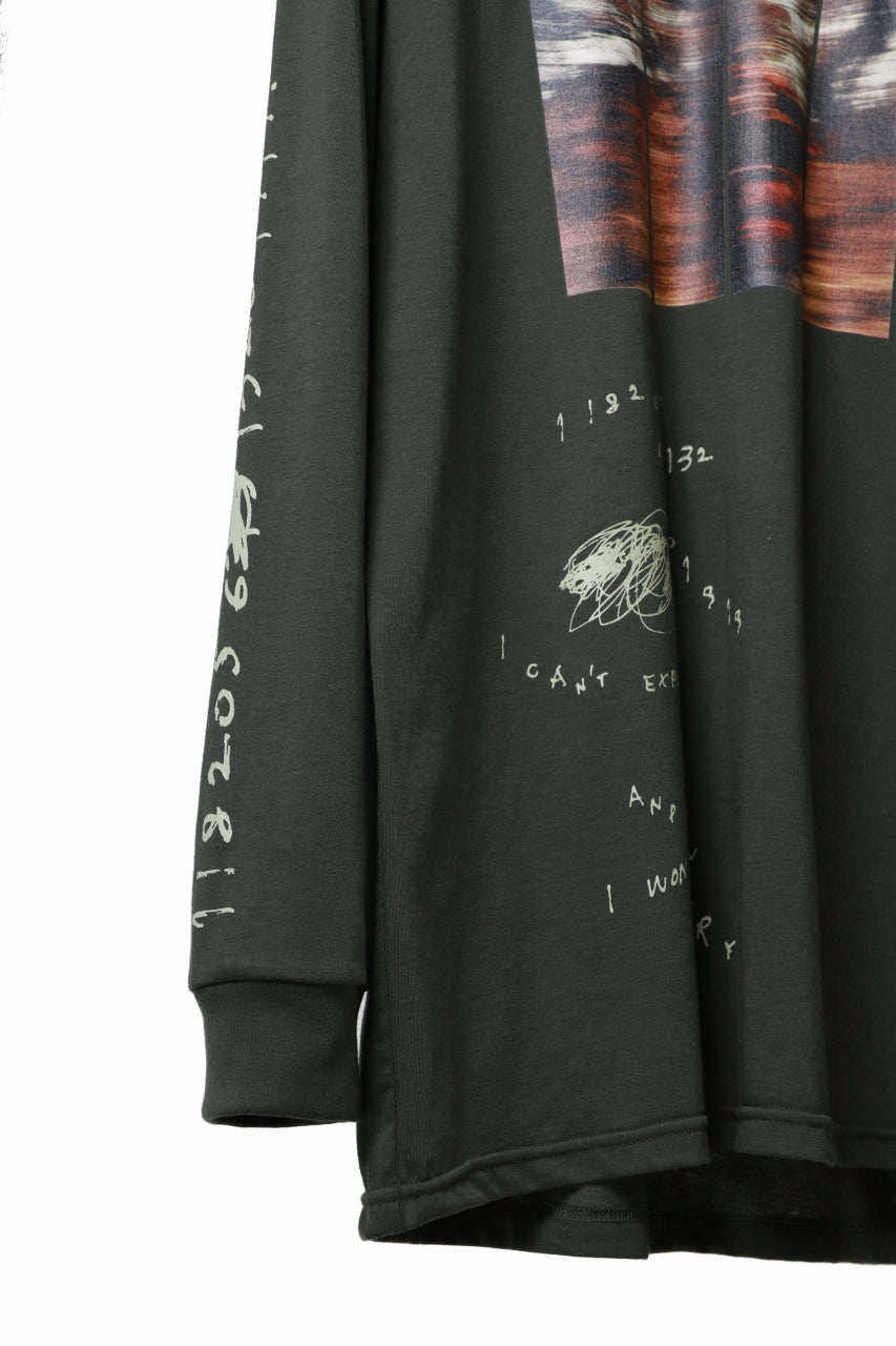 画像をギャラリービューアに読み込む, A.F ARTEFACT THICK-COLLAR BASIC L/S T-SHIRT / TYPE A PRINT (KHAKI)