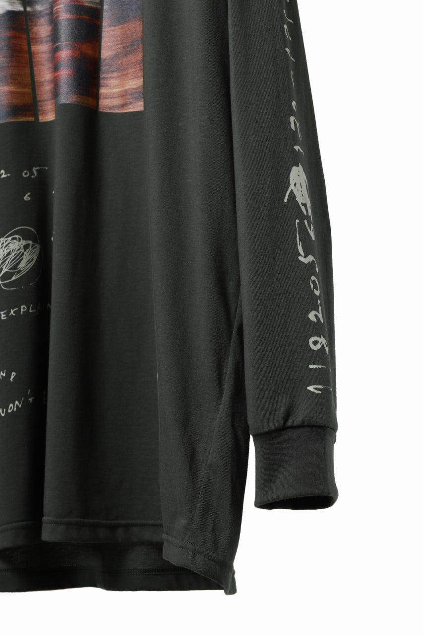 画像をギャラリービューアに読み込む, A.F ARTEFACT THICK-COLLAR BASIC L/S T-SHIRT / TYPE A PRINT (KHAKI)