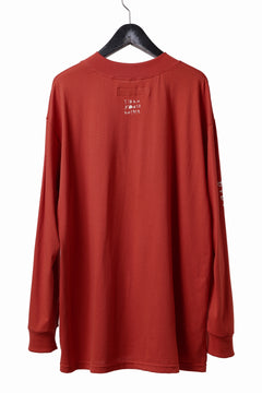 画像をギャラリービューアに読み込む, A.F ARTEFACT THICK-COLLAR BASIC L/S T-SHIRT / TYPE B PRINT (ORANGE)