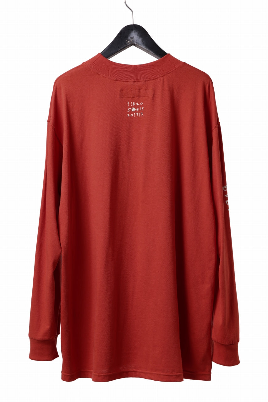 画像をギャラリービューアに読み込む, A.F ARTEFACT THICK-COLLAR BASIC L/S T-SHIRT / TYPE B PRINT (ORANGE)