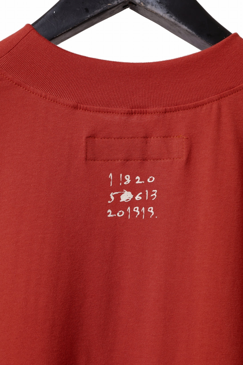 画像をギャラリービューアに読み込む, A.F ARTEFACT THICK-COLLAR BASIC L/S T-SHIRT / TYPE B PRINT (ORANGE)