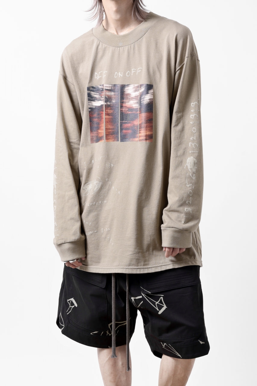画像をギャラリービューアに読み込む, A.F ARTEFACT THICK-COLLAR BASIC L/S T-SHIRT / TYPE A PRINT (BEIGE)