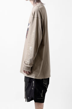画像をギャラリービューアに読み込む, A.F ARTEFACT THICK-COLLAR BASIC L/S T-SHIRT / TYPE A PRINT (BEIGE)