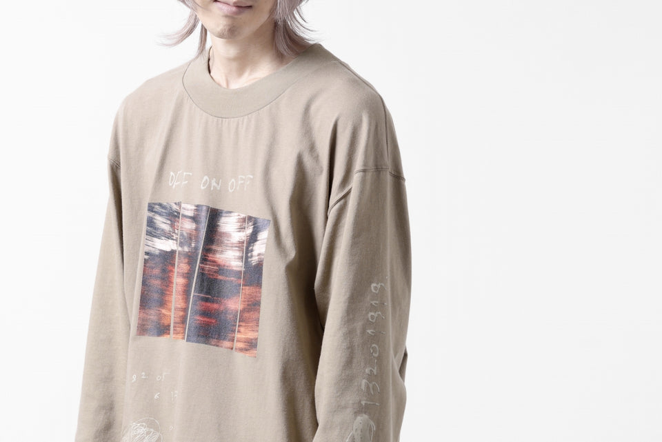 画像をギャラリービューアに読み込む, A.F ARTEFACT THICK-COLLAR BASIC L/S T-SHIRT / TYPE A PRINT (BEIGE)