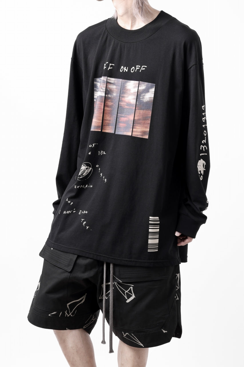 画像をギャラリービューアに読み込む, A.F ARTEFACT THICK-COLLAR BASIC L/S T-SHIRT / TYPE A PRINT (BLACK)