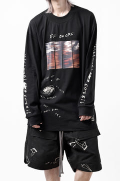 画像をギャラリービューアに読み込む, A.F ARTEFACT THICK-COLLAR BASIC L/S T-SHIRT / TYPE A PRINT (BLACK)