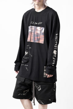 画像をギャラリービューアに読み込む, A.F ARTEFACT THICK-COLLAR BASIC L/S T-SHIRT / TYPE A PRINT (BLACK)