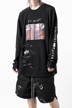 画像をギャラリービューアに読み込む, A.F ARTEFACT THICK-COLLAR BASIC L/S T-SHIRT / TYPE A PRINT (BLACK)