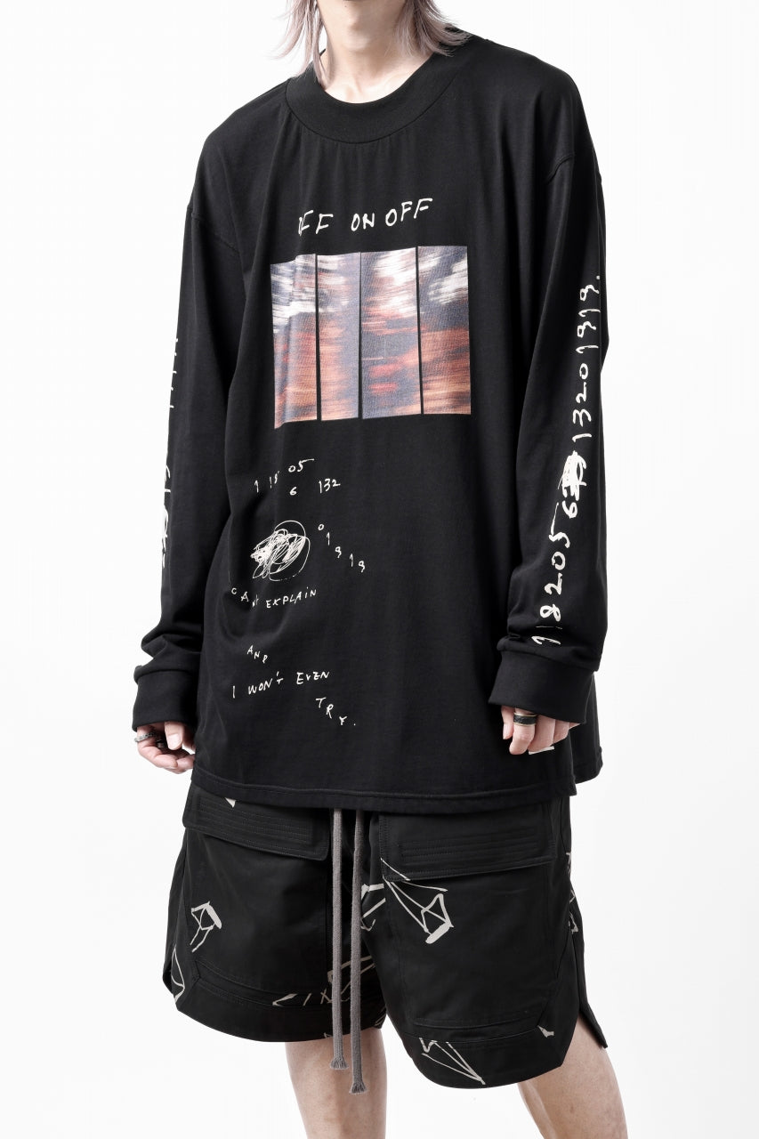 画像をギャラリービューアに読み込む, A.F ARTEFACT THICK-COLLAR BASIC L/S T-SHIRT / TYPE A PRINT (BLACK)