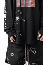 画像をギャラリービューアに読み込む, A.F ARTEFACT THICK-COLLAR BASIC L/S T-SHIRT / TYPE A PRINT (BLACK)