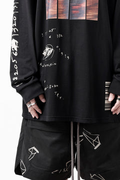 画像をギャラリービューアに読み込む, A.F ARTEFACT THICK-COLLAR BASIC L/S T-SHIRT / TYPE A PRINT (BLACK)