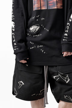 画像をギャラリービューアに読み込む, A.F ARTEFACT THICK-COLLAR BASIC L/S T-SHIRT / TYPE A PRINT (BLACK)