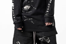 画像をギャラリービューアに読み込む, A.F ARTEFACT THICK-COLLAR BASIC L/S T-SHIRT / TYPE A PRINT (BLACK)
