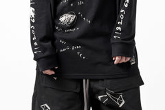 画像をギャラリービューアに読み込む, A.F ARTEFACT THICK-COLLAR BASIC L/S T-SHIRT / TYPE A PRINT (BLACK)