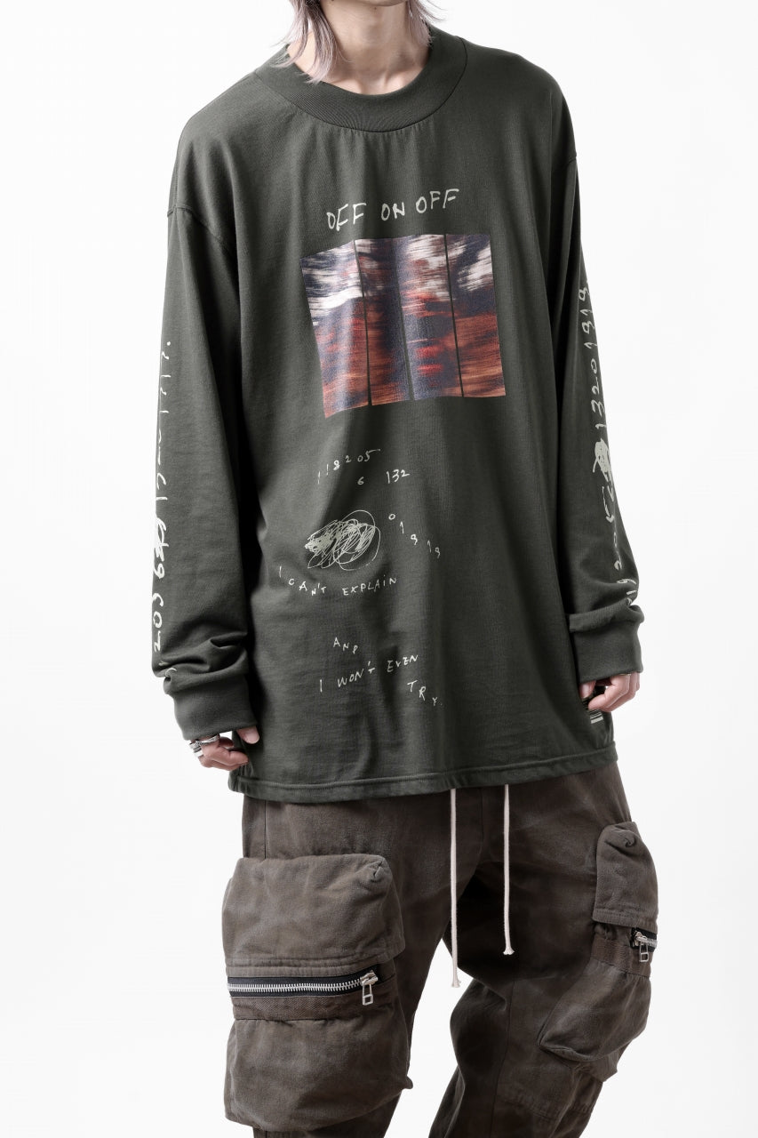 画像をギャラリービューアに読み込む, A.F ARTEFACT THICK-COLLAR BASIC L/S T-SHIRT / TYPE A PRINT (KHAKI)