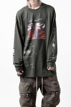 画像をギャラリービューアに読み込む, A.F ARTEFACT THICK-COLLAR BASIC L/S T-SHIRT / TYPE A PRINT (KHAKI)